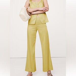 Banana Republic Mid Rise Kick Flare Satin Pants | 4P 💚